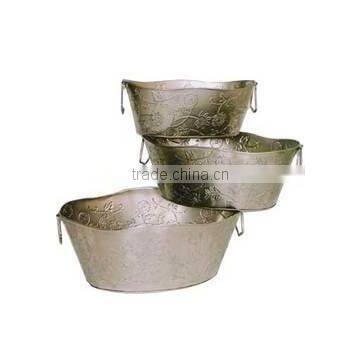 nickel plated bucket shape planters for sale