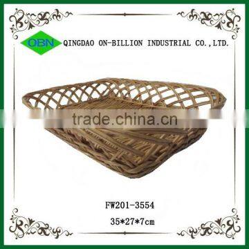 Made in China Handmade Weaving Fruit Wicker Tray photo-2