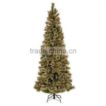 Artificial Christmas tree with snow and Pinecone