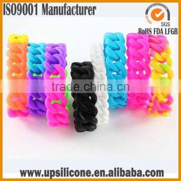 rainbow silicon rubber band bracelet