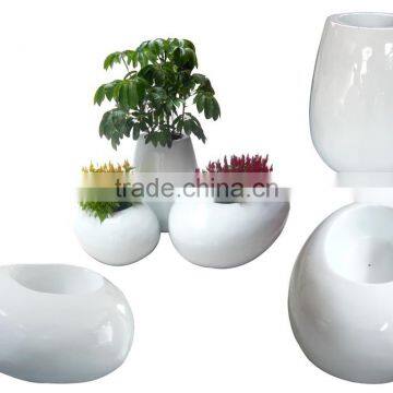 Modern fiberglass planter