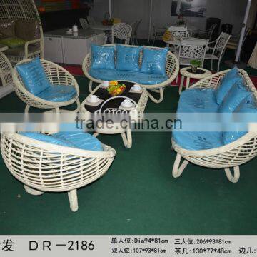 the best sale good quality PE rattan sofa set with aluminium frame for outdoor patio furniture