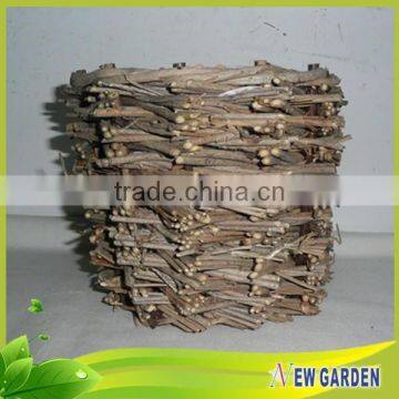 Top Quality Outdoor flower arranging wicker basket with plastic liner