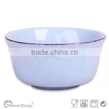 Round Stoneware Ceramic Cheap Solid Color Bowl photo-2