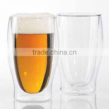 340ml 12oz beer enthusiast cool drink bear glass,double wall glass