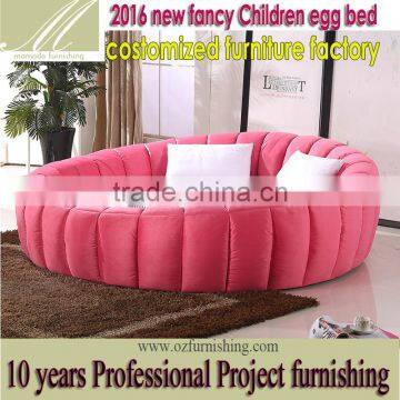 MMD03 sweet pink & blue pumpkin round bed can be customized 2016 alibaba new classic children kids baby furniture