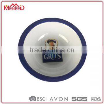 Pringting custom logo round non-toxic children small bowl porridge bowl