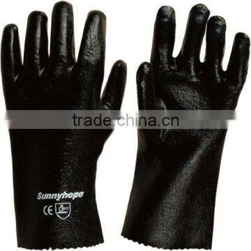 Sunnyhope PVC Coated Safety Work Glove Black Color Gloves photo-3