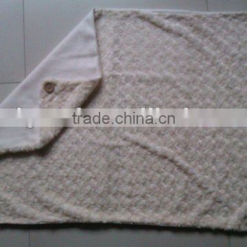 100% polyester pv fleece baby blanket with the other side fleece