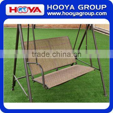 Iron Outdoor Double Haning Swing Brown Chair photo-5