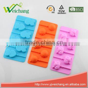 WCTS1042 Silicone Hard Candy Lollipop Molds With Sticks DIY 3d Chocolate Fondant Mould for Cake Decorations (Heart) photo-3