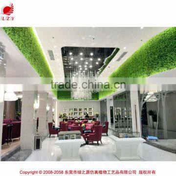 High quality plastic green wall tiles artificial green wall