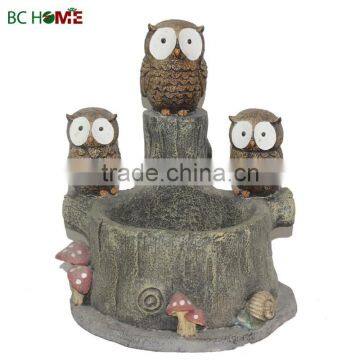 Garden Decoration Owl animal Indoor Resin Water Fountain