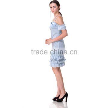 2017 Guangzhou Domin Factory New Arrival Ladies Fashional Applique Dresses photo-3