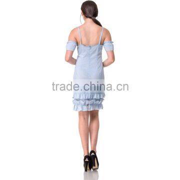 2017 Guangzhou Domin Factory New Arrival Ladies Fashional Applique Dresses photo-5