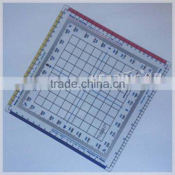 Kearing High Quality Flexible Plastic Grid protractor for Trainning Student Square Aviation Protractor Plotter# KPP-4