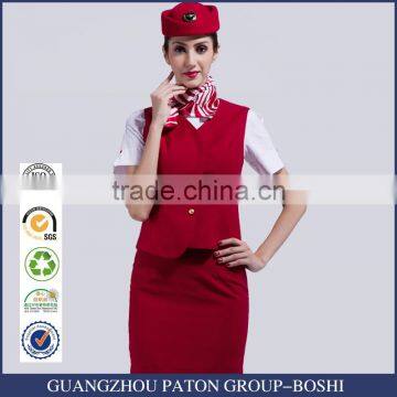 Vest Anf Skirt Set Airline Hostess Uniform