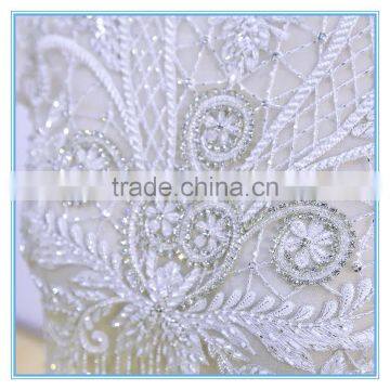 Lady Short Elegant Style Wedding Embroidery Beading Top photo-4