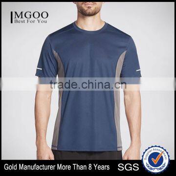 100 Percent Soft Polyester Mesh Fabric Train Tee Active Stretch Fabric Reflective Logos Gym Shirt Cool And Dry Run Tops Custom