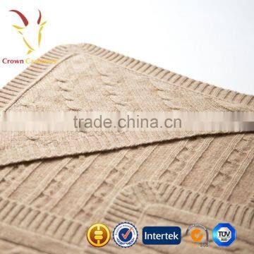 High Quality Knit Cable Cashmere Blanket photo-4