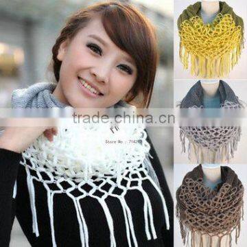 2013 New Autumn Winter Fashion Women's Warm Tassels Knitting Scarf 18596