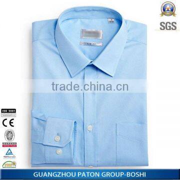 Custom Logo Mans Contrast Collar Dress Shirt Of Long Sleeve photo-4