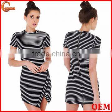 Slim fit wrap stripe cap sleeve sexy galleries girls mini skirt mini dress