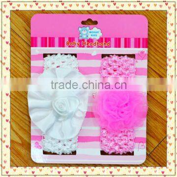 Multi-style Flower Plain Baby Girl's Headband Set for Baby Gift photo-5