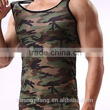 Stylish 2017 New Camo Tank Top/ Slim Fit Tank Top /Color Binding Tap Top T1701011 photo-3