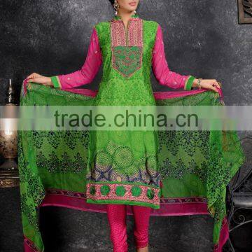 Glamour Beauty Designer Semi Stitch Salwar Kameez Collections