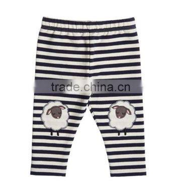 Boutique Baby Icing Leggings Casual Girls Stripe Cotton Custom Printing Leggings photo-2