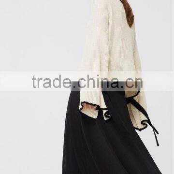 Korean Design Newest Girl's Knitted Sweater Ladies Top photo-4