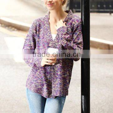 2017 Christmas no Button Knit Design Hand Made Women's Cardigan for Winter photo-6