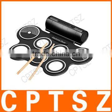 2016 Christmas Gift Musical Instruments Flexible Hand Roll Mini Usb Silicon Foldable Electronic Drum Kit With Speaker photo-2