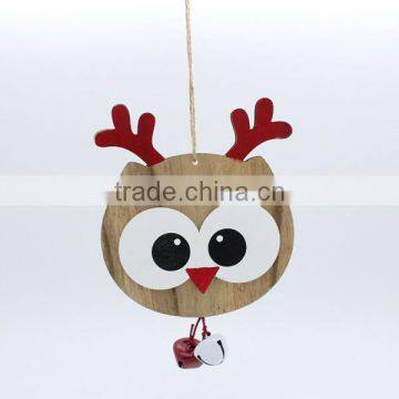 Cute Big Eyed Owl Home Decoration Wall Hanging Wooden Craft photo-3