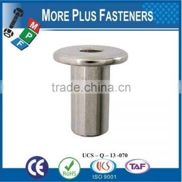 Made in Taiwan Brass Material Bronze or Nickle Material Flat Head Hex Socket Connector Cap Nut photo-2