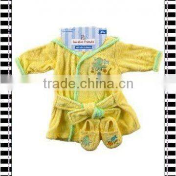 Baby Robe With Slipper Set