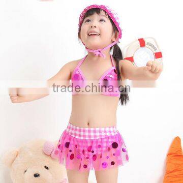 Sexy Lattice sequins Bikini Swimwear for Children