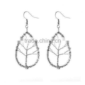 Life of Tree Hollow Out Drop Dangle Earrings Costume Jewelry Collection Teardrop Dangle Earrings 2017