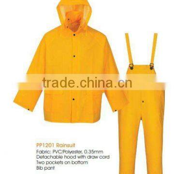 Polyester/pvc Rainsuit or rainwear