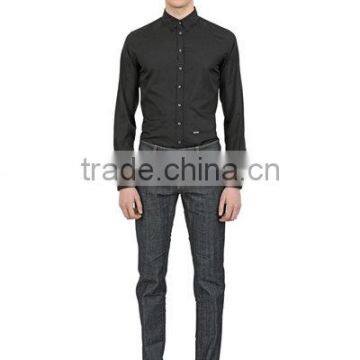 High Quality 2016 Men Business Black Long Sleeve Non-ironing Shirt photo-5