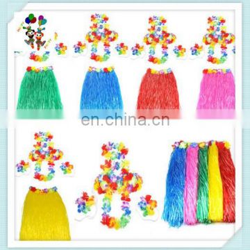 6pcs Set Flower Hula Lei Garland Sexy Hawaiian Grass Skirts HPC-0905