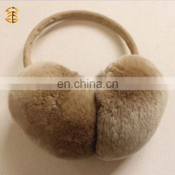 2016 New Style High Quality Professional Girls Rex Rabbit Fur Thin Strap Earmuff