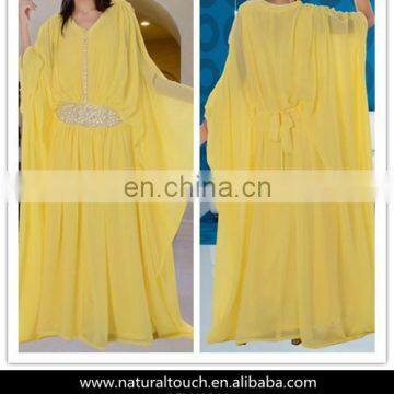 Dubai Very Fancy Chiffon Kaftan Ladies Maxi Dress 2016 (16051402)