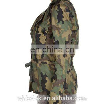 Women's Casual Motorcycle Jacket Blazer Camo Pattern Garment for Spring photo-3