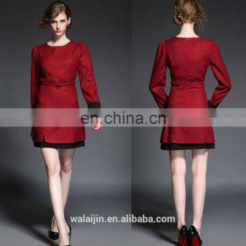 Wholesale high quality ladies office dress pattern, woman big size dress