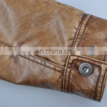 2015 Last Fashion Handsome Warm Mens Hooded Leather Jacket photo-5