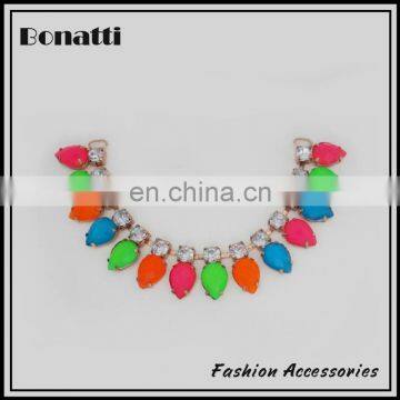 new design sandal buckles with varicolored acrylic stones