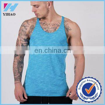 Yihao Mens bodybuilding sports vest plain stringer tank top gym singlet wholesale Men's high quality running singlet