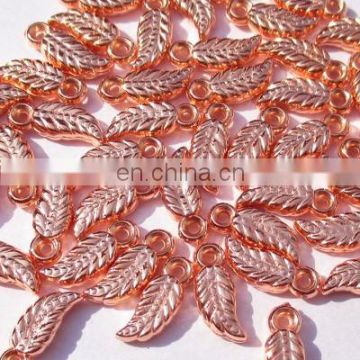 Metallic Plated Acrylic Beads, Copper Coated, size 2x5x12mm